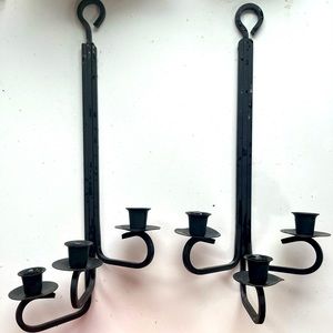 Wrought Iron wall mounted candle holder